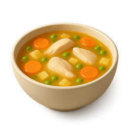 A bowl of chicken soup icon
